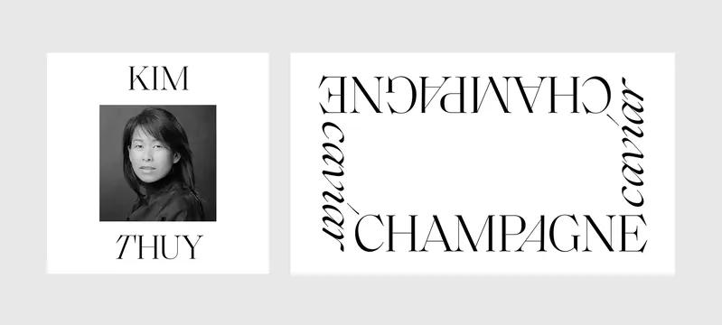 Kim Thuy Champagne Branding Reference, minimal, monochrome, monochrome