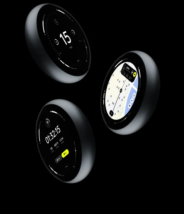 Smartwatch Interface Mockups, minimal, dark-mode, dark