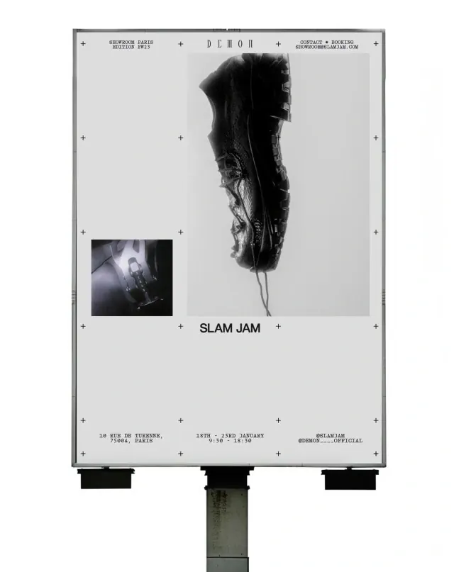 SLAM JAM Poster Design, minimal, swiss, monochrome
