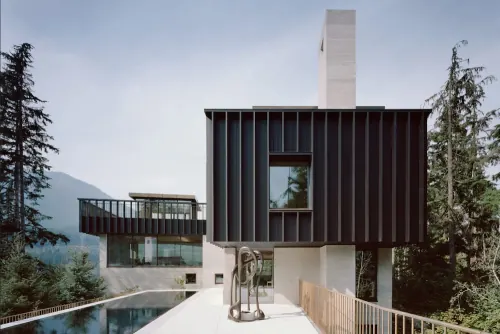 Modernist Architectural Structure, minimal, photographic, muted