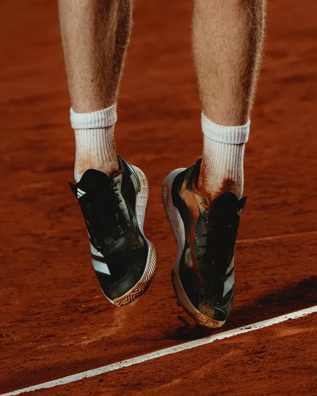 Athlete in Running Shoes, photographic, minimal, vibrant
