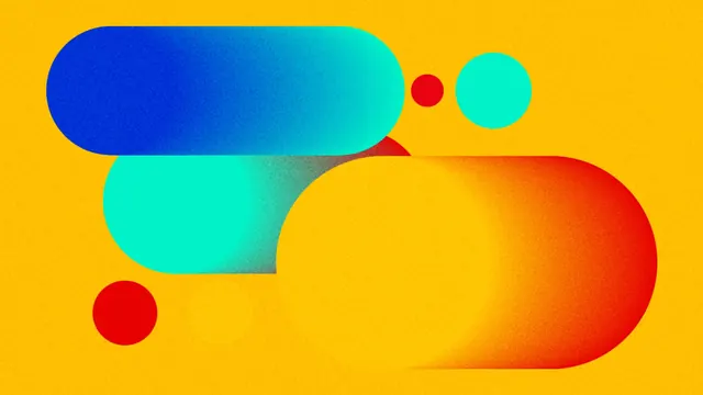 Abstract Gradient Shapes Composition, gradient-heavy, geometric, vibrant