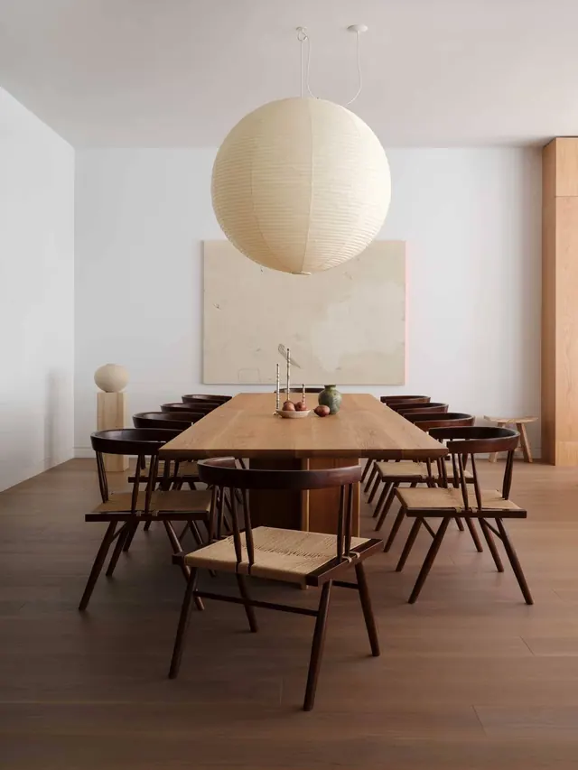 Minimalist Dining Room Interior, minimal, photographic, muted
