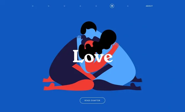 Love Illustration and Wordmark, minimal, flat, vibrant