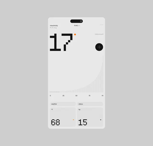 Minimalist Smartwatch UI Design, minimal, corporate-clean, monochrome