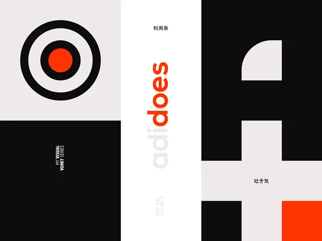 Abstract Geometric Identity System, minimal, swiss, high-contrast