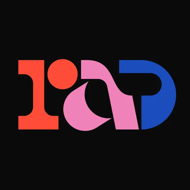 Abstract Letterform Logo, minimal, geometric, vibrant