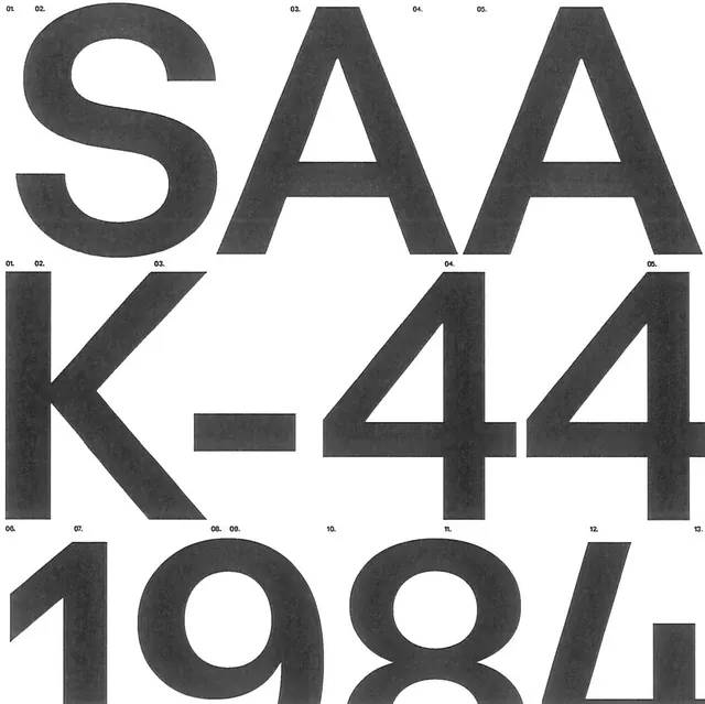SAA K-44 1981 Typography Specimen, minimal, swiss, monochrome