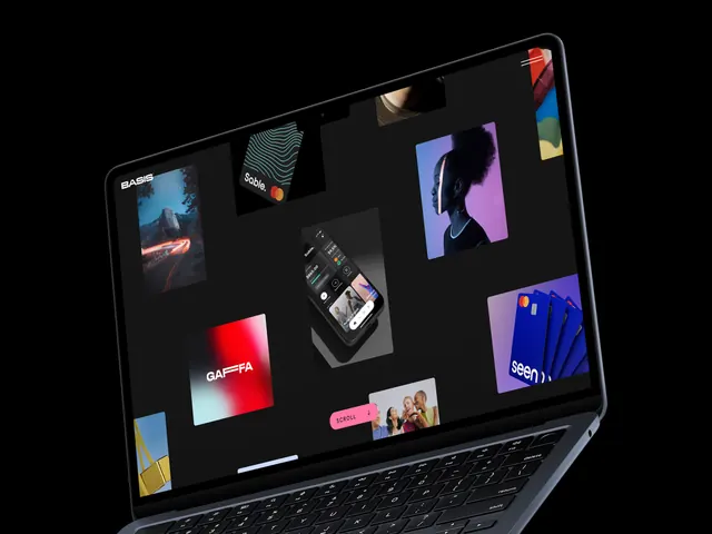 Digital Portfolio Mockup, dark-mode, minimal, dark