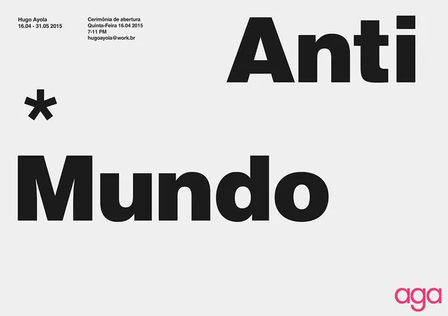 Anti Mundo Typography Design, minimal, swiss, dark