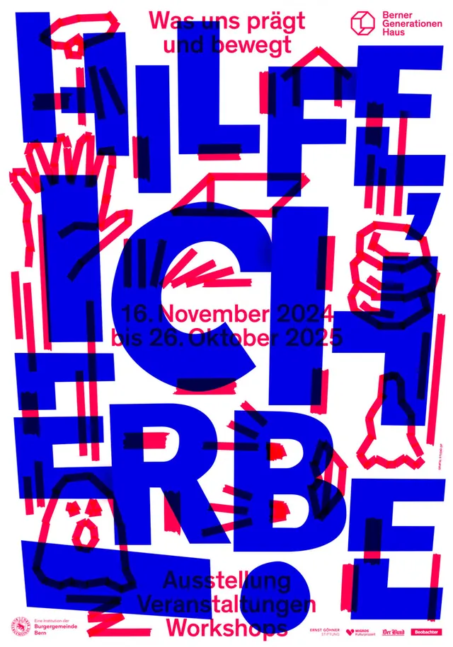 Halfe Media Typography Poster, brutalist, neo-brutalist, high-contrast