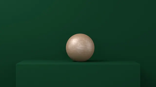 Minimalist 3D Sphere on Pedestal, minimal, geometric, muted