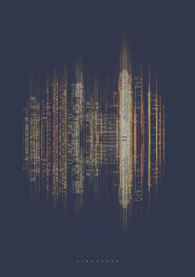Abstract Data Visualization, minimal, dark-mode, dark