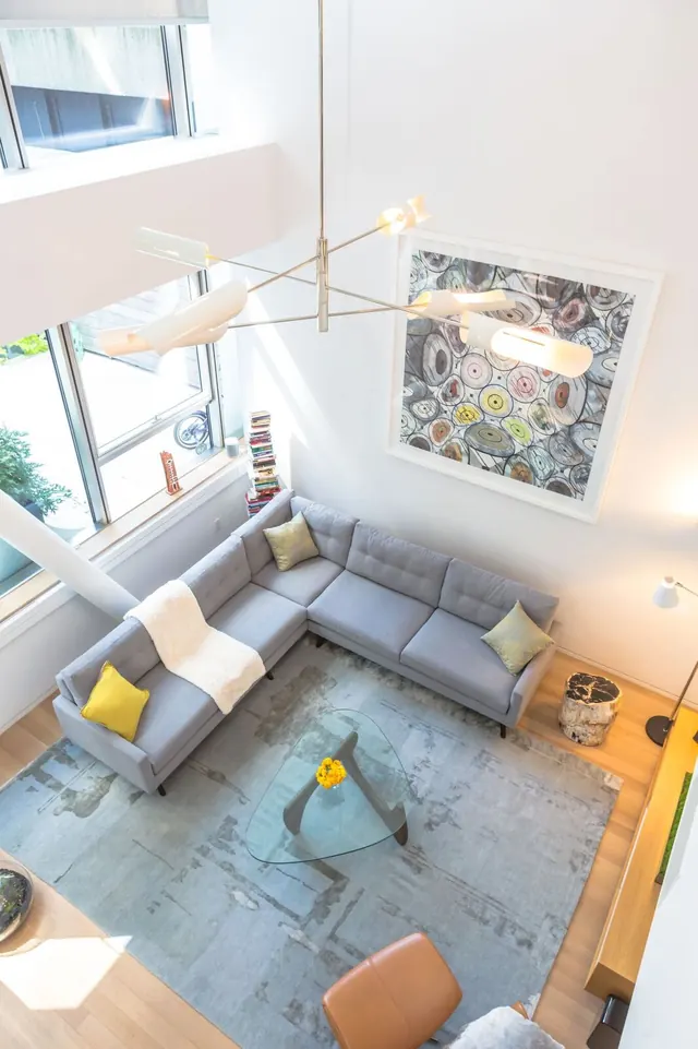 Modern Living Room Interior Mockup, minimal, photographic, light