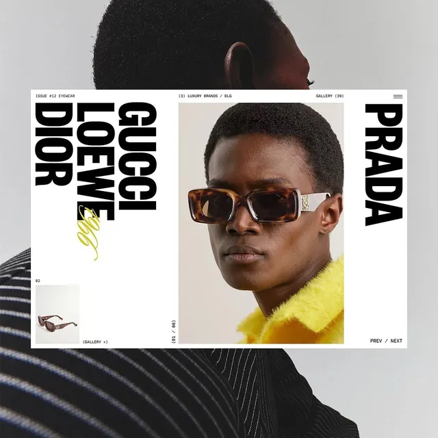Gucci Love Dior Prada Editorial Collage, minimal, editorial, high-contrast