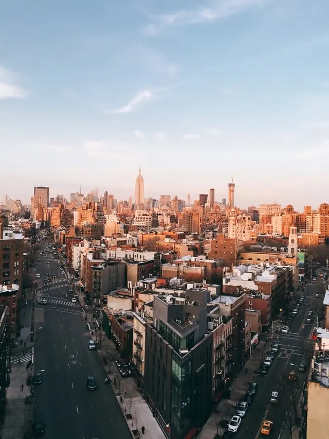 New York City Skyline View, photographic, light