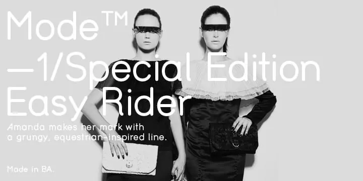 Mode Special Edition Easy Rider Poster, minimal, brutalist, monochrome