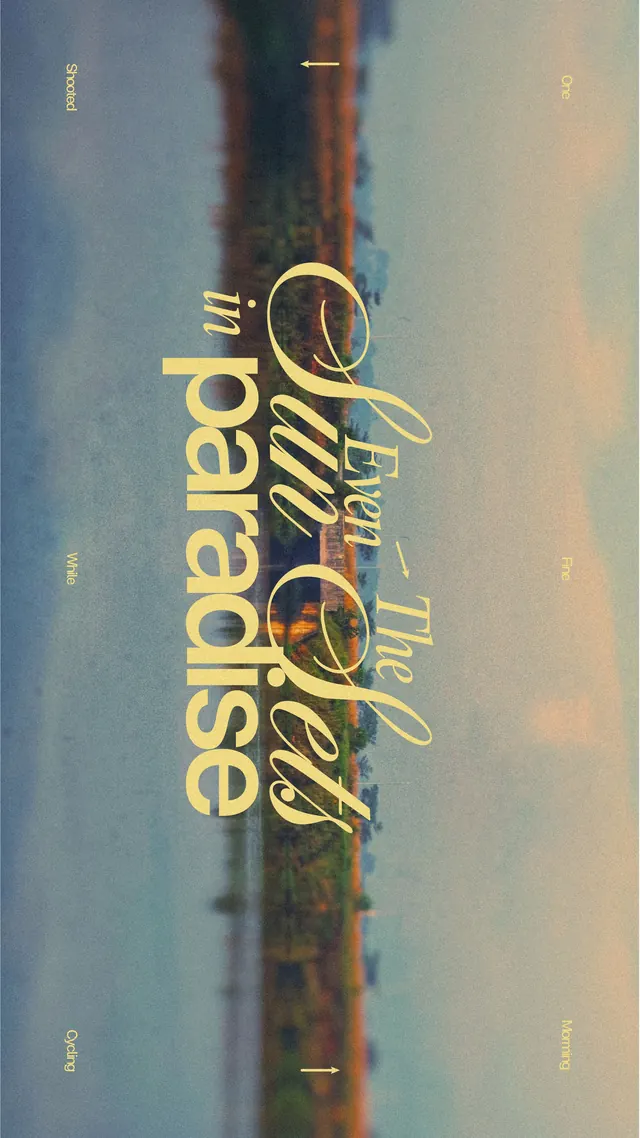 Old World Paradise Wordmark, minimal, editorial, muted