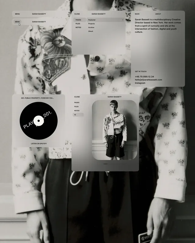 Collage Identity System and Editorial Layout, editorial, maximalist, monochrome