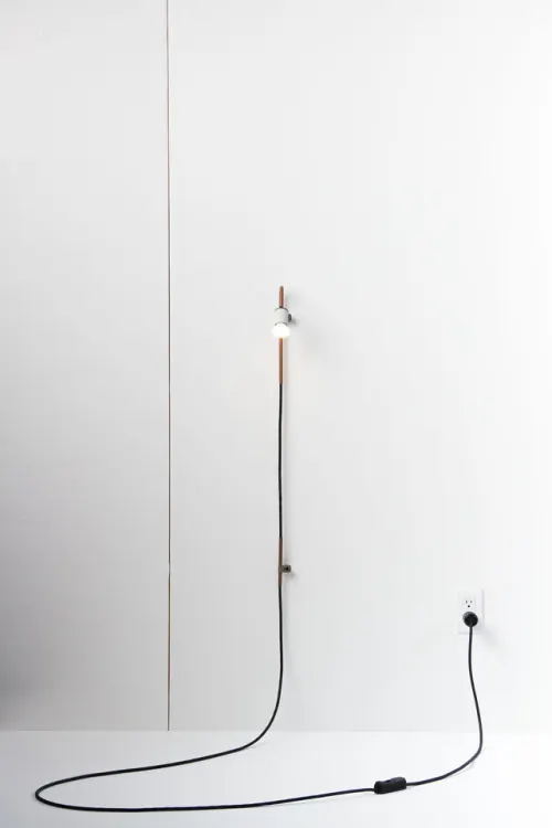 Minimalist Cable and Light Installation, minimal, photographic, monochrome