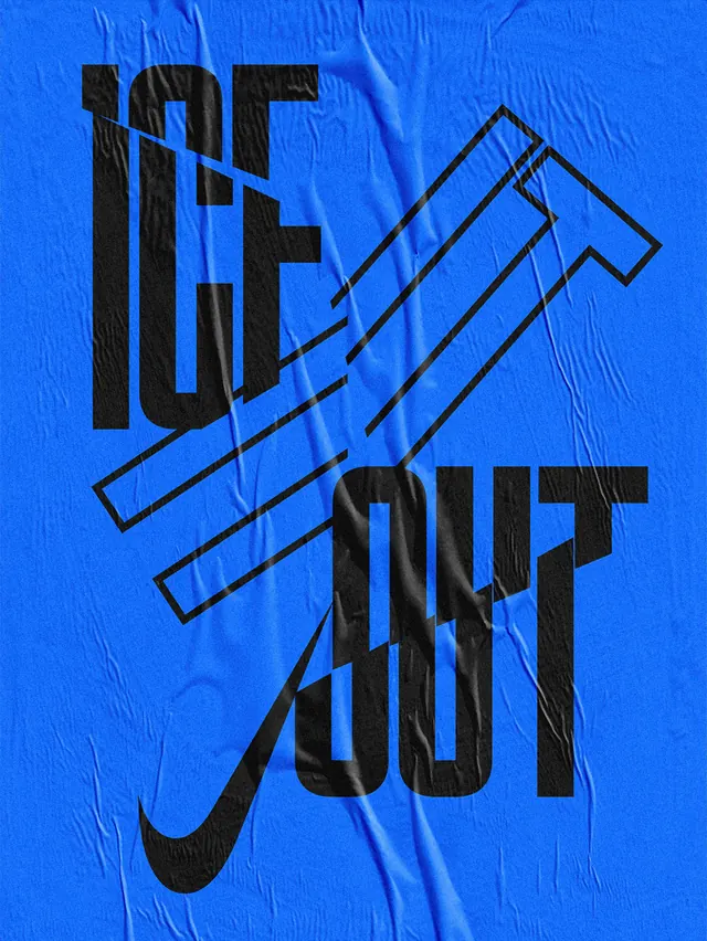 Ice Out Graphic Design, brutalist, neo-brutalist, high-contrast
