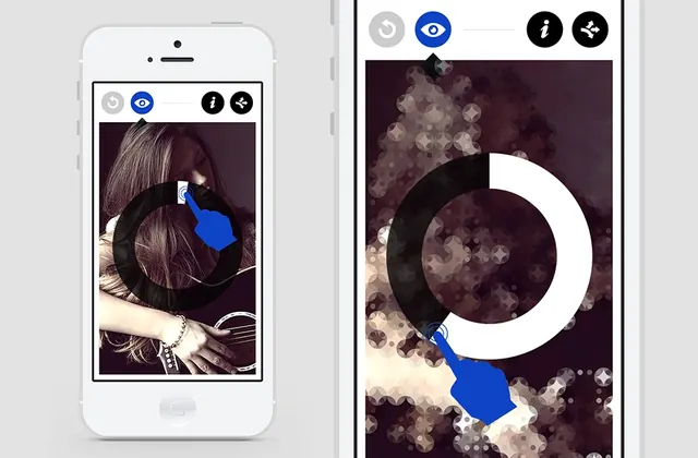 Mobile App UI Design Reference, minimal, photographic, high-contrast
