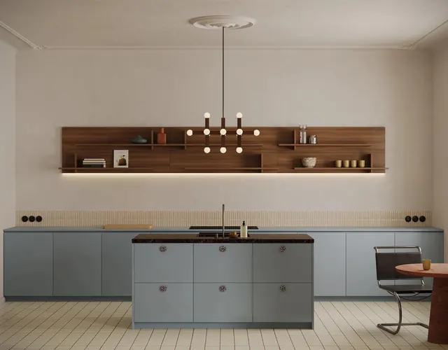 Modern Minimalist Kitchen Interior, minimal, luxury, light