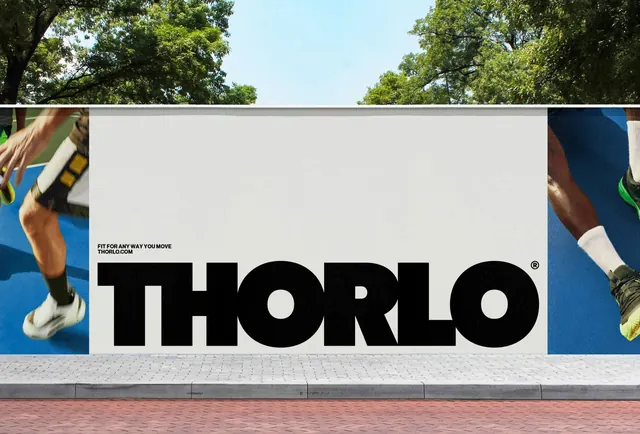 THORLO Wordmark Mockup, minimal, corporate-clean, high-contrast