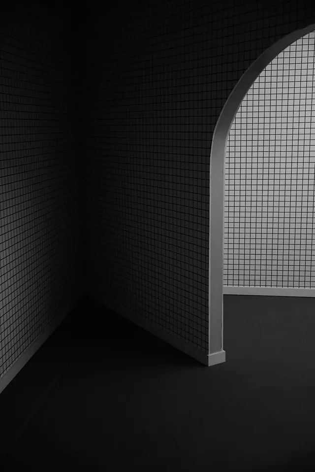 Monochrome Architectural Grid, minimal, monochrome, monochrome