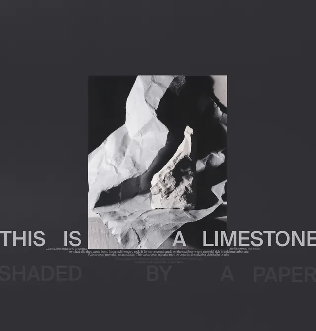 This Is A Limestone Shaded By A Paper Poster, minimal, monochrome, monochrome