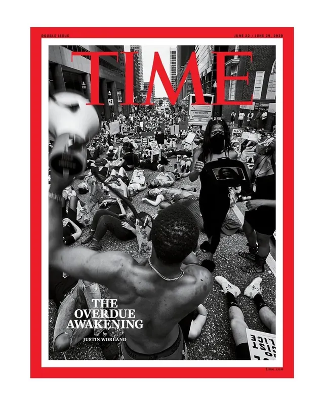 TIME Magazine Cover Design, editorial, maximalist, high-contrast