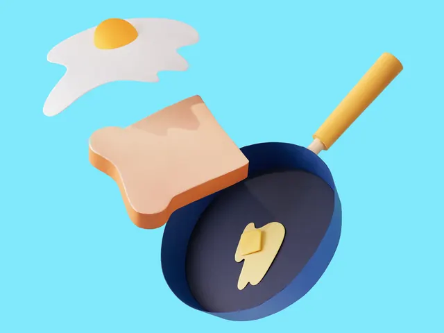 Fried Egg and Toast Illustration, minimal, playful, light