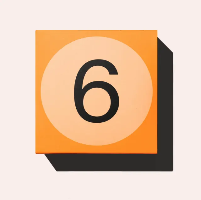 Number Six Graphic, minimal, geometric, warm
