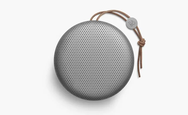 Circular Mesh Speaker Mockup, minimal, geometric, light