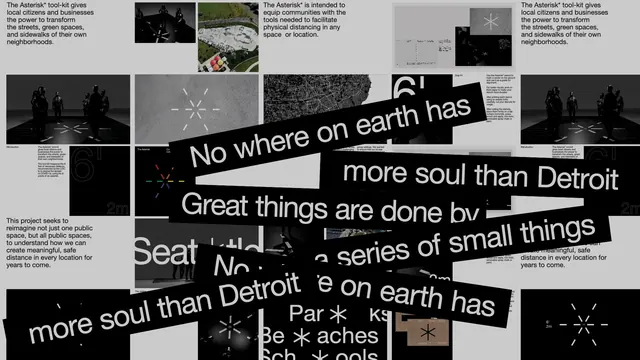 Detroit Identity Collage, brutalist, maximalist, monochrome