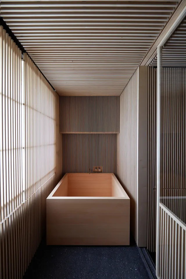 Minimalist Interior Bathroom Design, minimal, geometric, warm