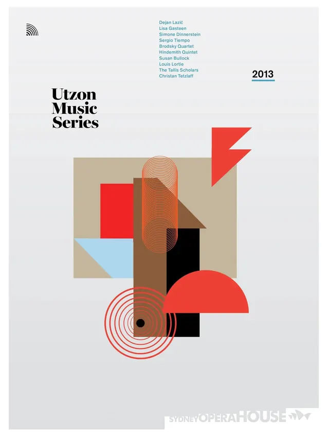 Uzon Music Series 2013 Poster, minimal, swiss, high-contrast