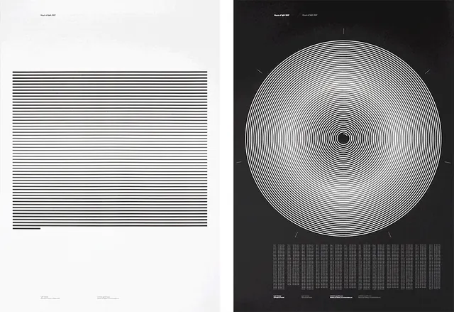 Geometric Line Art and Data Visualization Spread, minimal, swiss, monochrome