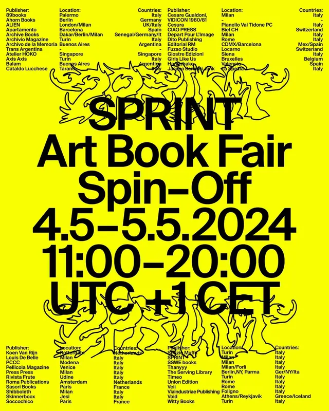 Sprint Art Book Fair Spin-Off Poster, brutalist, neo-brutalist, high-contrast