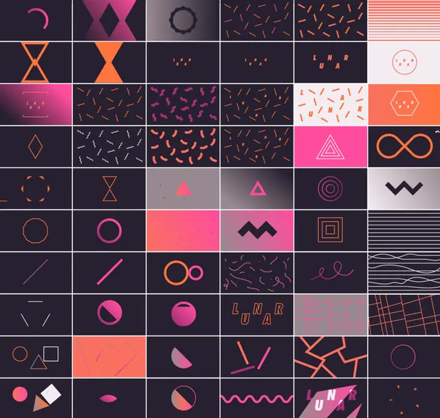 Geometric Abstract Identity System, minimal, geometric, vibrant