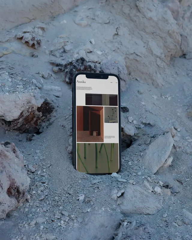 Smartphone Mockup with Editorial Layout, minimal, editorial, earthy