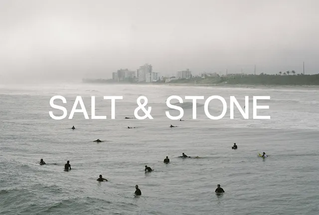 Salt & Stone Wordmark, minimal, photographic, muted