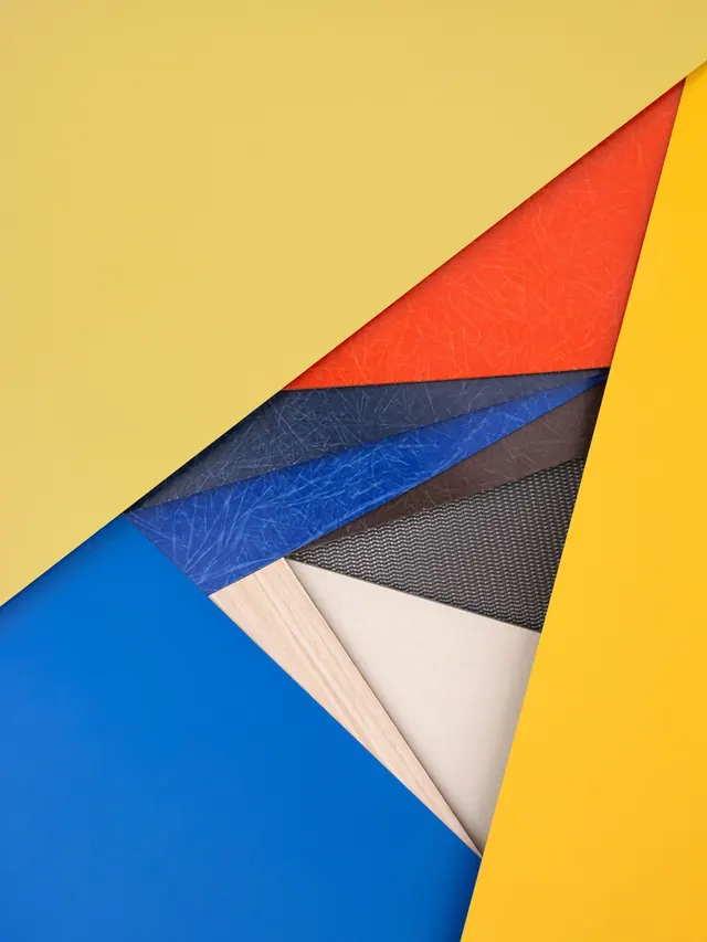 Geometric Abstract Composition, minimal, swiss, vibrant