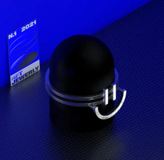 3D Render of a Black Sphere with Metallic Ring, minimal, 3d-render, dark