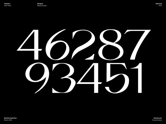 Numeric Type Specimen, minimal, swiss, high-contrast