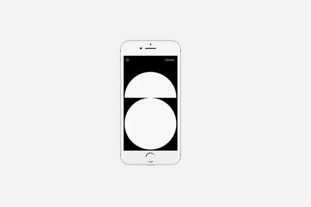 Minimalist UI Mockup with Geometric Shapes, minimal, flat, light