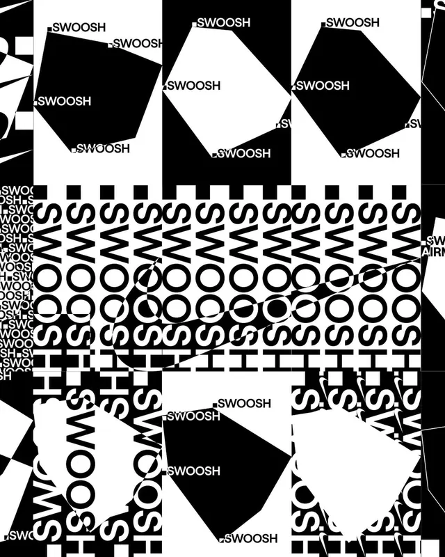 Geometric Wordmark Pattern, swiss, brutalist, monochrome