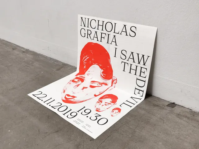 Nicholas Grafia Saw Design Poster Mockup, minimal, swiss, high-contrast