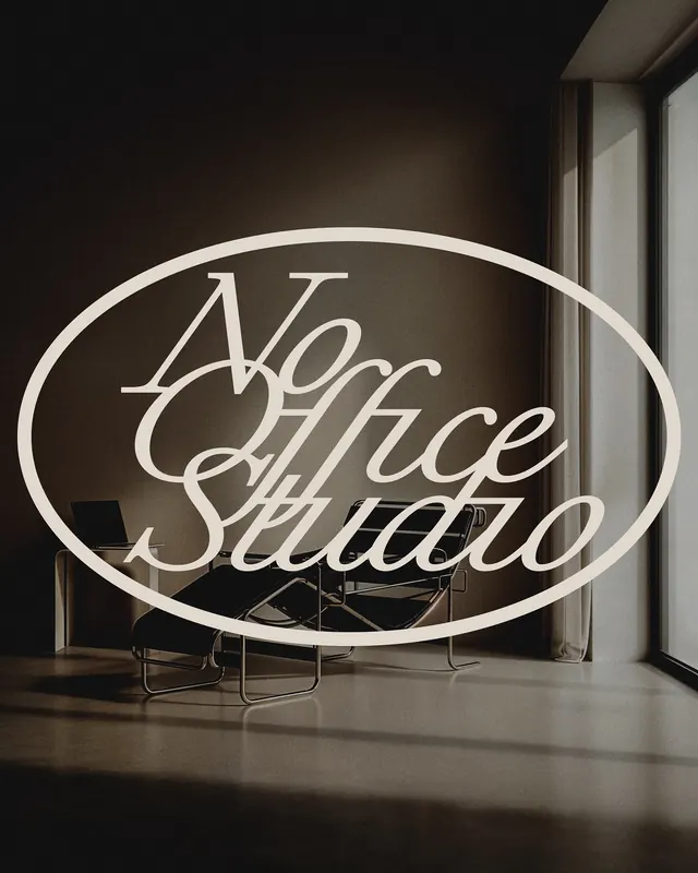 Office Studio Logo Mockup, minimal, corporate-clean, monochrome