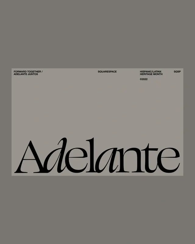 Adelante Wordmark Design, minimal, swiss, monochrome